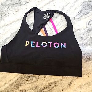 NWOT Peloton multi strap back bla k sports bra